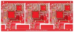 4 layers PCB with red soldermask