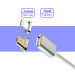 3 in 1 android magnet cable nylon magnetic cable micro usb for mobile phone