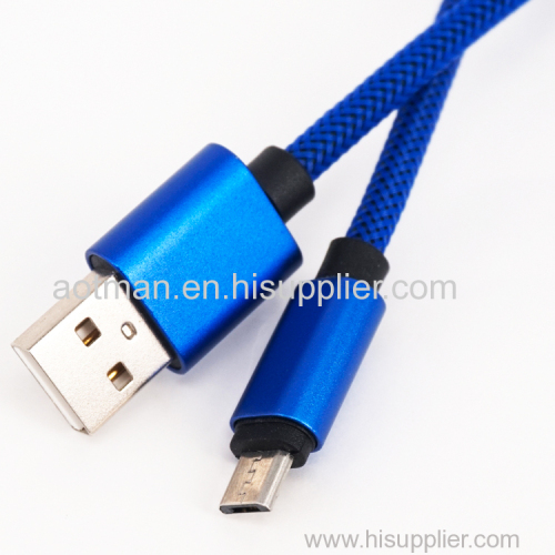 Fish net material smart charging colorful usb cable adapter cable for sale