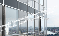 Pre-glazed Double Skin Unitized Glass Facade Curtain Wall Hidden Frame Design and Installation