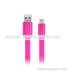 Colorful mobile charging cable usb electrical wire flat cable for smart phone