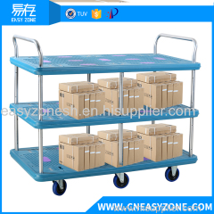 Easyzone 400kgs heavy duty industrial pull cart dolly cart