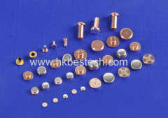 Bimetal electrical contact rivet