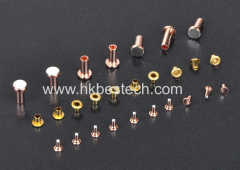 Bimetal electrical contact rivet