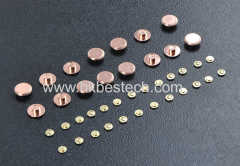 Bimetal electrical contact rivet