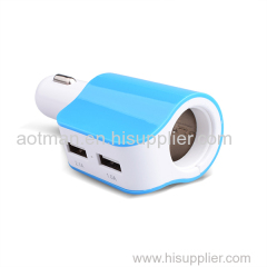 12v power adapter battery charger car 5v 3.1a 3 port usb charger