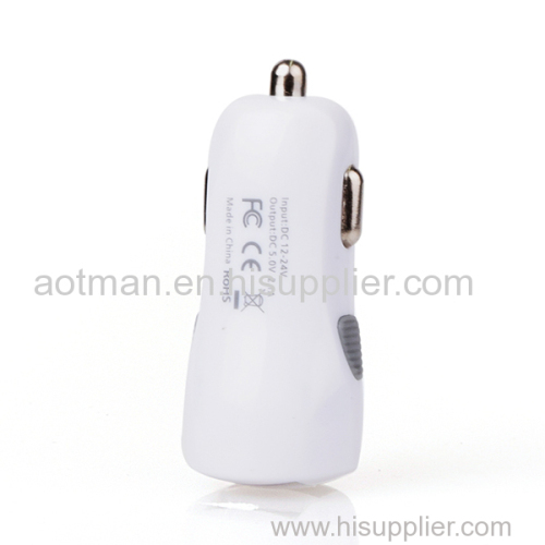 12v dc power adapter white 2 port usb car charger from Aotmanfactory