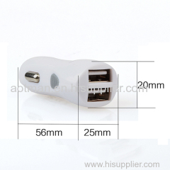 12v dc power adapter white 2 port usb car charger from Aotmanfactory