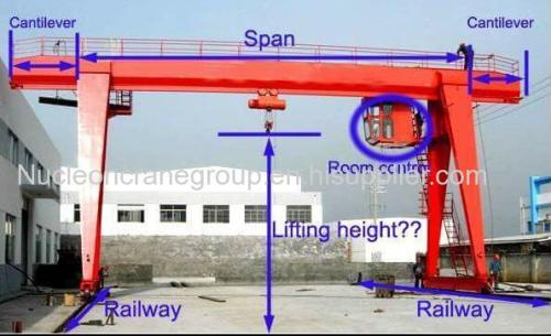 Outside Warehouse double girder hook door crane