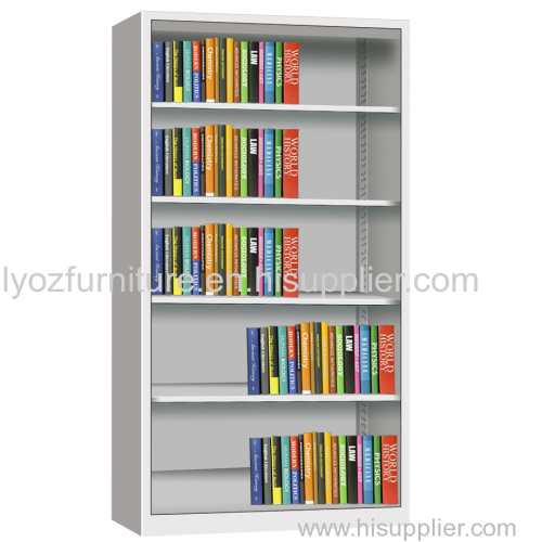Steel bookcases with 4 adjustable shelves for office use