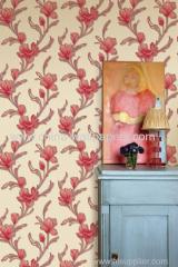 Italian style abstract flowers wallpaper