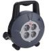 Garage tool electric cable reel with socket