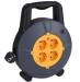 Garage tool electric cable reel with socket