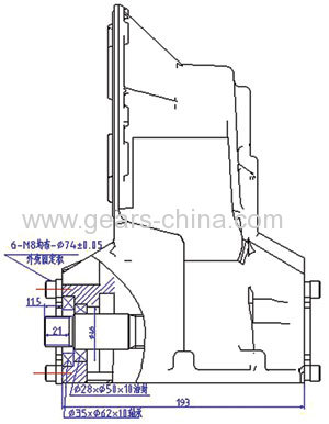 electric golf cart motor transaxle with gearbox