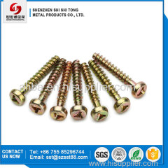 ShenZhen Factory Price OEM M4 Color Zinc Plated Carbon Steel Security Screws Y Slotted Pan Head Self-tapping Screws