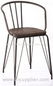 Metal New Arm Chair With Wooden Seat