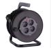 Garage tool electric cable reel with socket