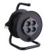 Garage tool electric cable reel with socket