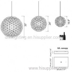 Modern hot sales ball LED pendant lamp for indoor