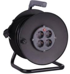 Electric extension cord mini retractable cable reel