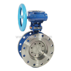 Double Acting Spring Return Pneumatic Flanged Butterfly Valve