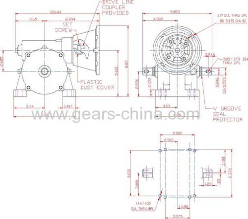 Gearboxes for irrigation system SYF-1 Series|Center-dive Gear Box