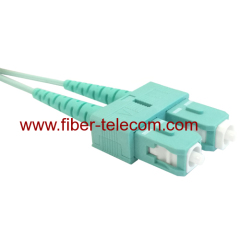 SC to SC OM3 Duplex Fiber Optical Patch Cable 1M