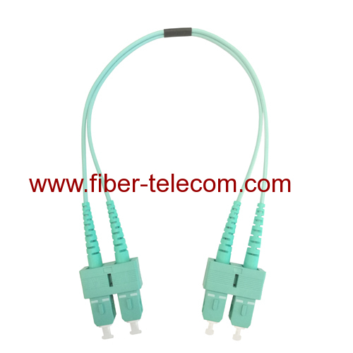 SC to SC OM3 Duplex Fiber Optical Patch Cable 1M