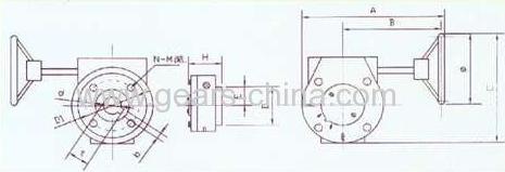 QB Cast Iron Gear Valve Cast Iron Bevel Gear Valve