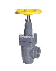 Welding stop valve of olive type right Angle cast stee