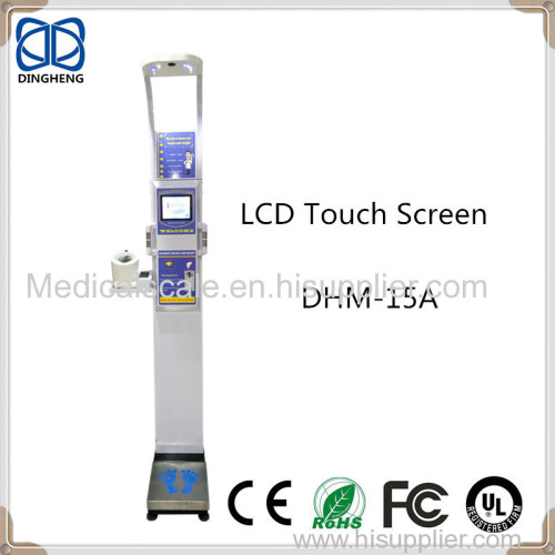 Human Height and weight body scale with fat mass and blood pressure machine