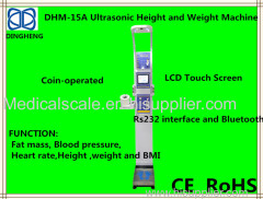 Human Height and weight body scale with fat mass and blood pressure machine