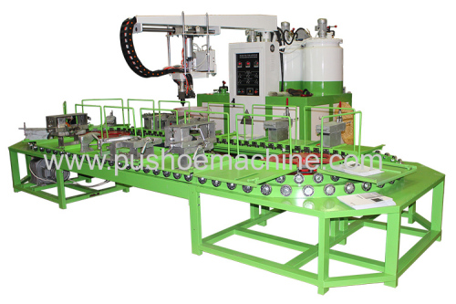 Double color injection moulding pu pouring machine