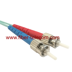 ST to ST OM3 Duplex Fiber Optical Patch Cable 1M