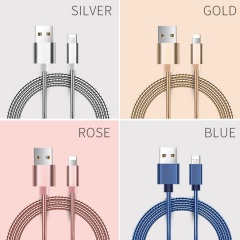 Metal Spring USB Cable USB A to Lightning Cable