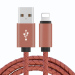 Leather Braided USB Cable USB A to Lightning Cable