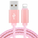 Leather Braided USB Cable USB A to Lightning Cable