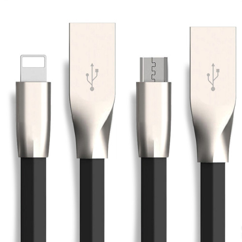Zinc Alloy USB Cable USB A to Lightning Cable