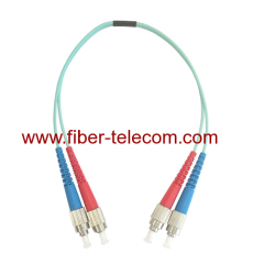 FC to FC OM3 Duplex AQUA Fiber Optical Patch Cord 3M