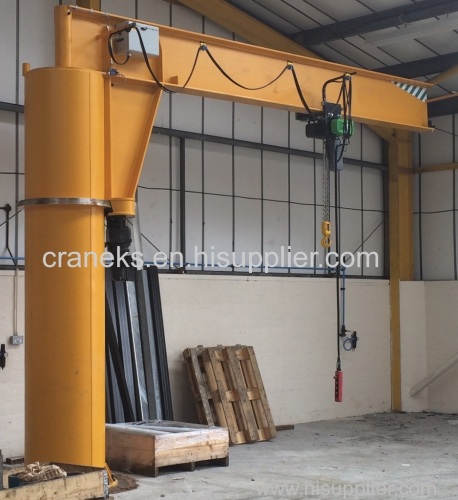 Electric & Manual Pillar Floor Mounted Hoist Lifting Jib Crane Design