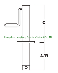 2000LBS capacity RV trailer jack