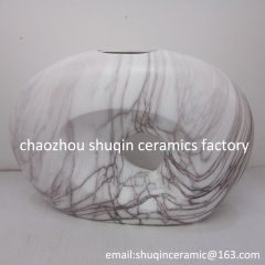 MARBLE FINISH FLOWER VASE FOR HOME DECOR