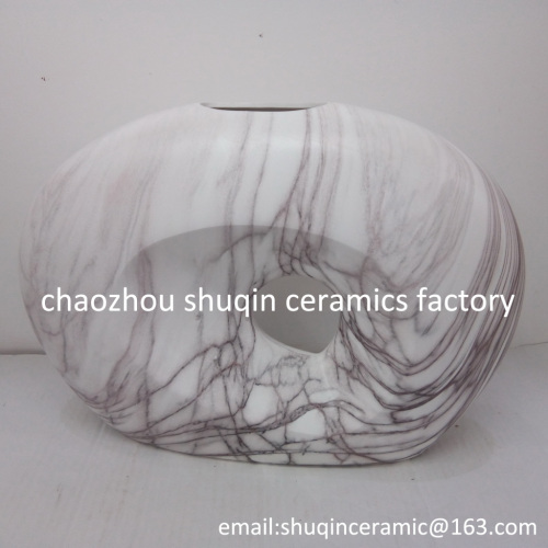 MARBLE FINISH FLOWER VASE FOR HOME DECOR