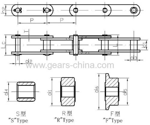 Nickel-plated chain Zinc plated chain Sidebow chain Roller Chain Attachment Chain Hollow bearing pin chain