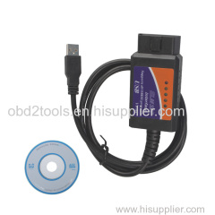 FTDI ELM327 FT232RQ+25K80 Interface OBDII OBD2 Auto Car Scan Tool Cable