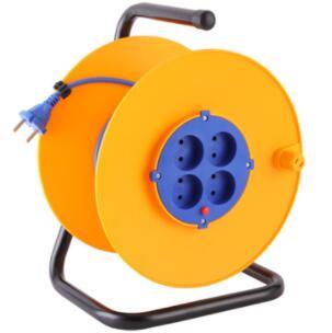 High Quality 4 Socket-outlets European Type Electric Extension Cable Reel