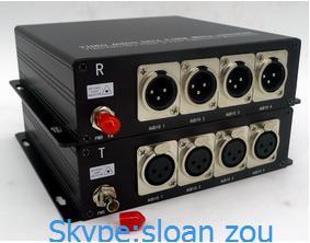 XLR intercom audio over fiber optic Extender