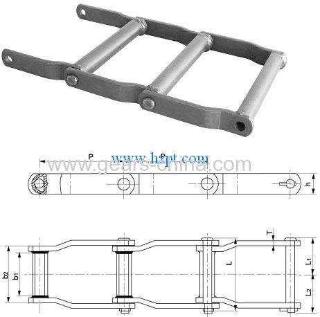 Welded Steel Conveyor Chain Palm Oil Mills chain Road pavers chain