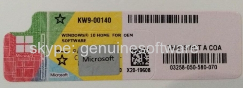 Windows 10 Home win 10 OEM Key Code Brand New coa sticker free shipping