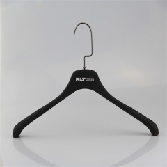 black rubber coated plastic blouse hanger